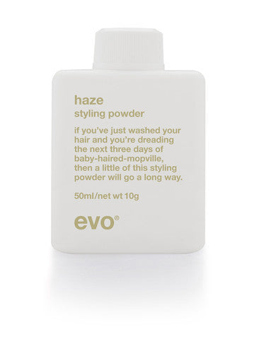 Evo Haze styling powder on white background available at Viva La Blonde