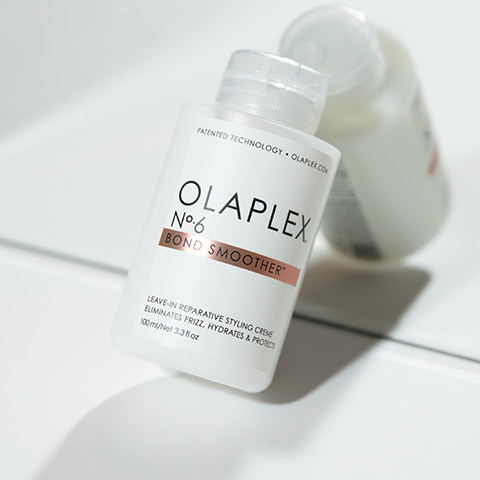 Product shot of brand new OLAPLEX No.6 which strengthens, hydrates and eliminates frizz